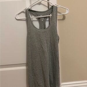 Nike Women's Heather Gray Tank Top - Athletic Nike Dri Fit